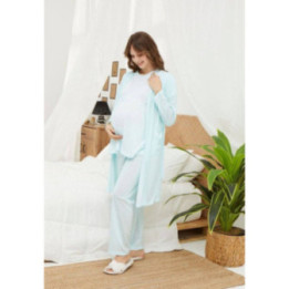ΠΙΤΖΑΜΑ ΕΓΚΥΜΟΣΥΝΗΣ ΜΕ ΡΟΜΠΑ PIJAMOOD BLUE DOTS Sexen PJ2113 ΣΙΕΛ
