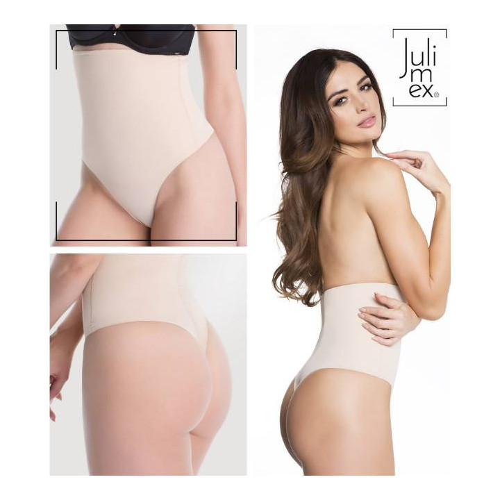 JULIMEX BASIC HIGH WAIST G-STRING - ΨΗΛΟΜΕΣΟΣ ΚΟΡΣΕΣ STRING (275) - ΜΠΕΖ