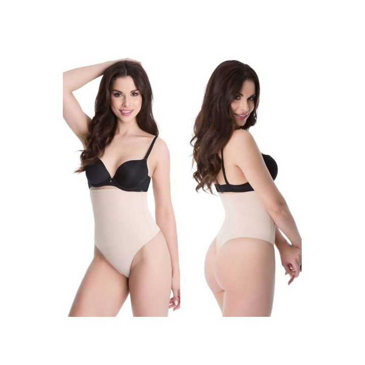 JULIMEX BASIC HIGH WAIST G-STRING - ΨΗΛΟΜΕΣΟΣ ΚΟΡΣΕΣ STRING (275) - ΜΠΕΖ