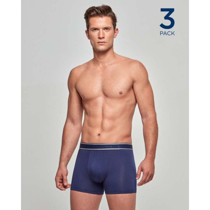 IMPETUS 3 PACK BOXERS COTTON STRETCH REF.: P230021 ΜΑΥΡ0-ΓΚΡΙ ΑΝΘΡΑΚΙ-ΜΠΛΕ F93