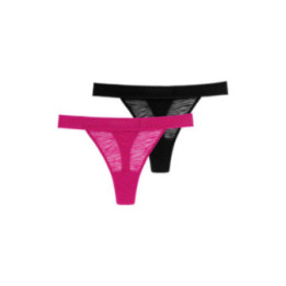 DORINA ΓΥΝΑΙΚΕΙΟ SLIP KOA-2PP(2 TEM) STRING FXST0003ME021-2X0310 PINK/BLACK