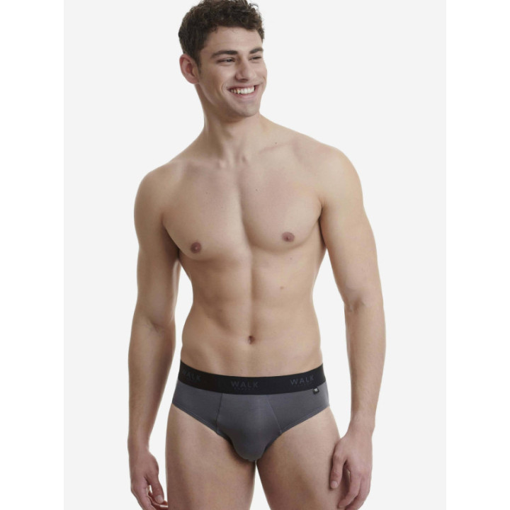 Walk Ανδρικό Σλιπ από bamboo Γκρι σκούρο W1775_10