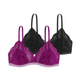 DORINA STELLA-2PP Γυναικεία Bralette με ελαφρά ενίσχυση FXBR0012LA103-2X0313 Fuchsia/Black