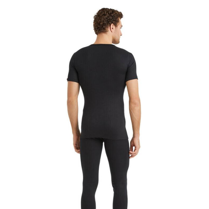 BLackspade Unisex Ισοθερμική Φανέλα με λαιμό V, με Κοντό Μανίκι Μαύρο-Λευκό1263