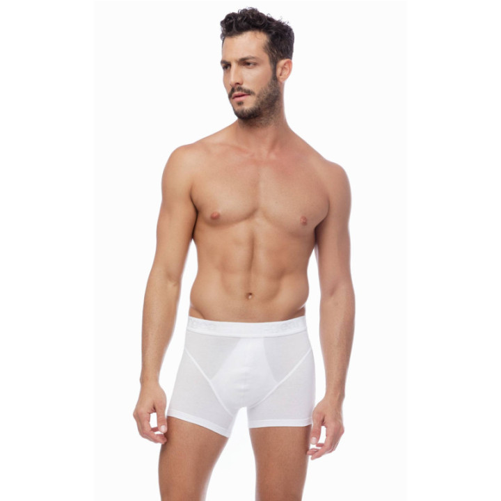 MINERVA Mengear Basic Ανδρικό Βαμβακερό Regular Boxer με Εξωτερικό Λάστιχο 2τμχ 90-20511 Λευκό  95%ΒΑΜΒΑΚΙ-5%ΕΛΑΣΤΑΝ