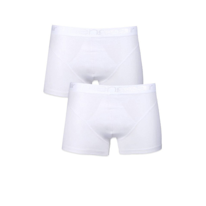 MINERVA Mengear Basic Ανδρικό Βαμβακερό Regular Boxer με Εξωτερικό Λάστιχο 2τμχ 90-20511 Λευκό  95%ΒΑΜΒΑΚΙ-5%ΕΛΑΣΤΑΝ
