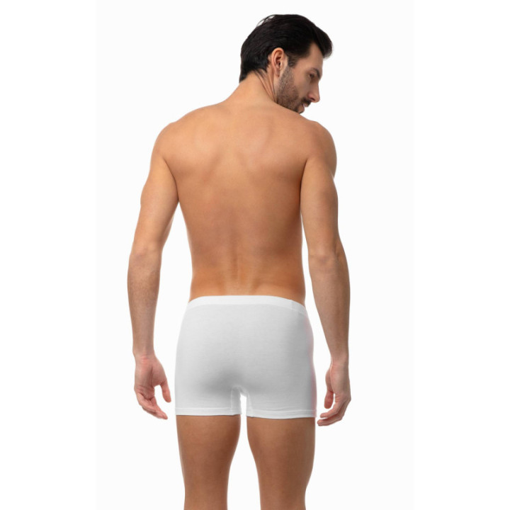 MINERVA Sporties Βαμβακερό Ανδρικό Boxer με Εσωτερικό Λάστιχο 90-29303 2 τμχ 96%COTTON + 4%ΕLASTAN Λευκό-Μαύρο