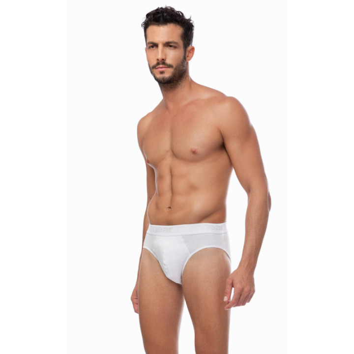 MINERVA Mengear Basic Ανδρικό Mini Brief Βαμβακερό Σλιπ με Εξωτερικό Λάστιχο 2 τμχ 90-20521 95%ΒΑΜΒΑΚΙ-5%ΕΛΑΣΤΑΝ Λευκό-Μαύρο
