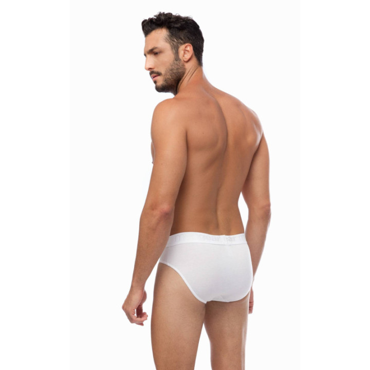 MINERVA Mengear Basic Ανδρικό Mini Brief Βαμβακερό Σλιπ με Εξωτερικό Λάστιχο 2 τμχ 90-20521 95%ΒΑΜΒΑΚΙ-5%ΕΛΑΣΤΑΝ Λευκό-Μαύρο