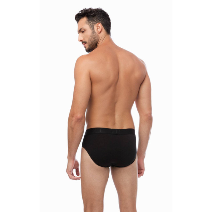 MINERVA Mengear Basic Ανδρικό Mini Brief Βαμβακερό Σλιπ με Εξωτερικό Λάστιχο 2 τμχ 90-20521 95%ΒΑΜΒΑΚΙ-5%ΕΛΑΣΤΑΝ Λευκό-Μαύρο