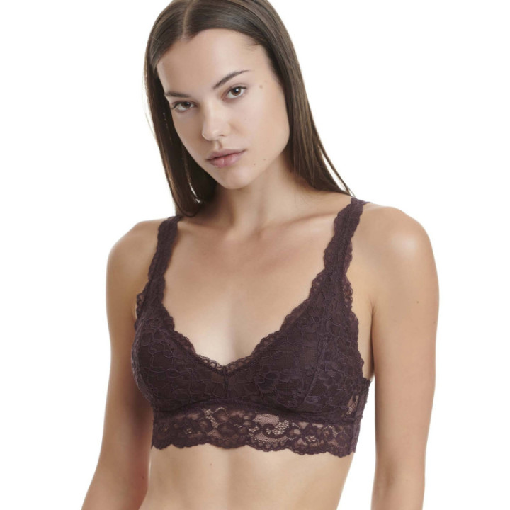 WALK Bralette από δαντέλα Μελιτζανί W2240_39