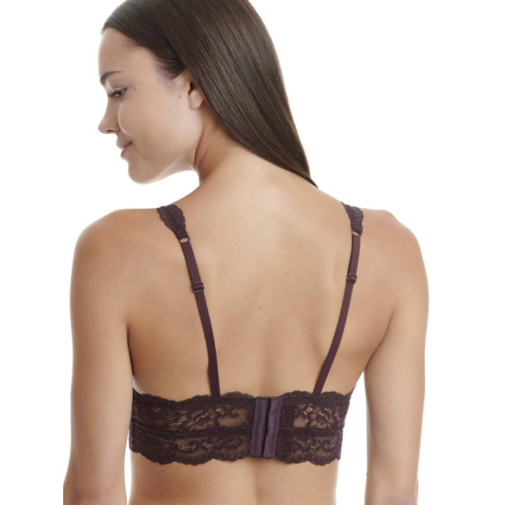 WALK Bralette από δαντέλα Μελιτζανί W2240_39