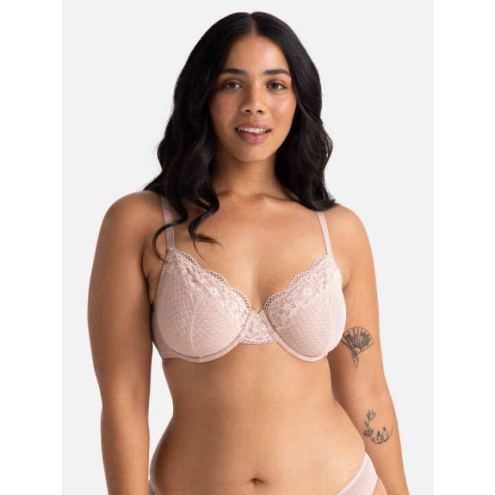 DORINA ΣΟΥΤΙΕΝ SIERRA-2ΤΕΜ WIRED BRA FULL CUP Ε-F ΜΕ ΜΠΑΝΕΛΑ ΧΩΡΙΣ ΕΝΙΣΧΥΣΗ FXWB0048LA132-2X0206 PINK/BLACK