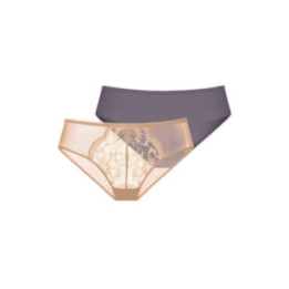 DORINA SLIP MELANIE-2PP CHEEKY HIPSTER FXCH0013LA129-2X0378 BEIGE/GREY