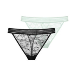 DORINA ANIKA ΓΥΝΑΙΚΕΙΟ ΣΛΙΠ STRING 2TEM FXST0008LA141-2X0379 Black/Green