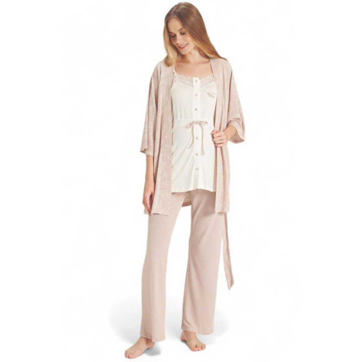 FEYZA SET ΠΙΤΖΑΜΑ ΕΓΚΥΜΟΣΥΝΗΣ ΜΕ ΡΟΜΠΑ EXTRA SOFT  FZA5075