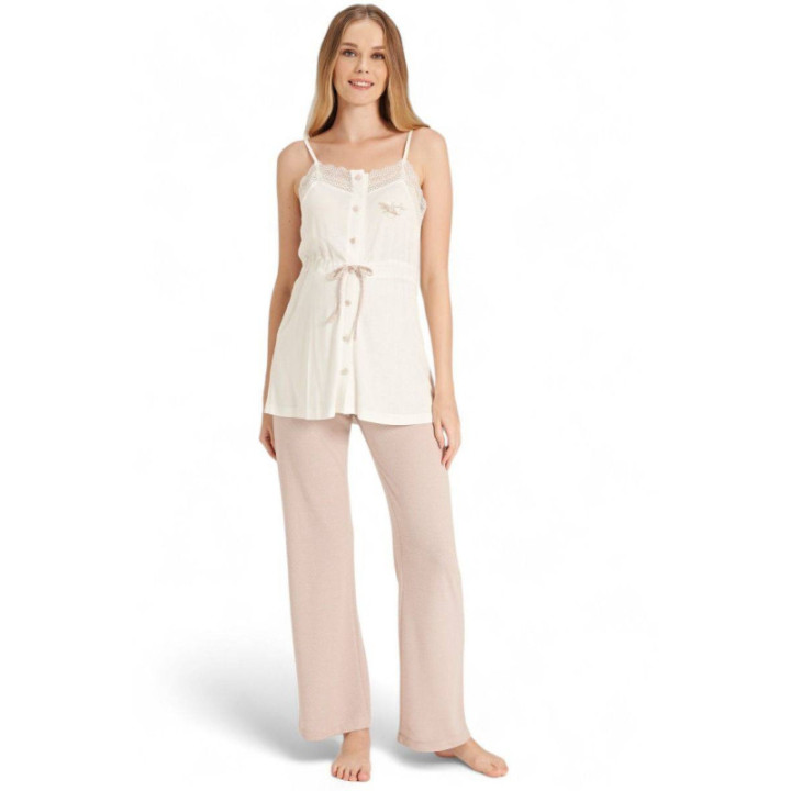 FEYZA SET ΠΙΤΖΑΜΑ ΕΓΚΥΜΟΣΥΝΗΣ ΜΕ ΡΟΜΠΑ EXTRA SOFT  FZA5075