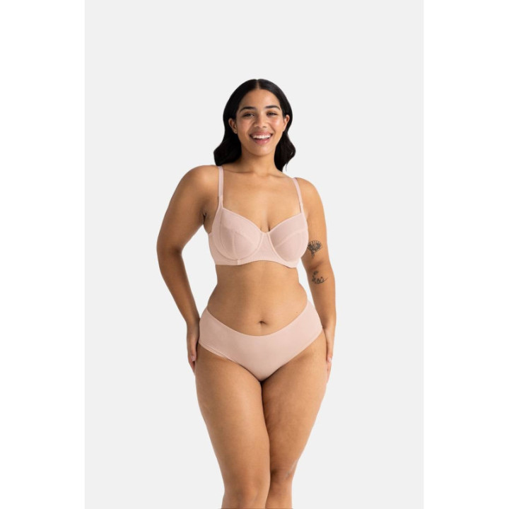 DORINA IMANI-2TEM. Γυναίκειο Slip HIPSTER CLASSIC FXHI0030ME022-2X0367 Grey/Beige