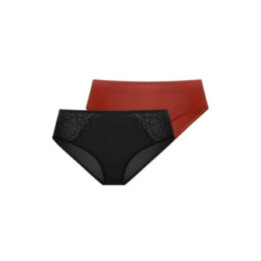 DORINA LORENA-2TEM. ΓΥΝΑΙΚΕΙΟ ΣΛΙΠ HIPSTER CLASSIC FXHI0001LA087-2X0402 BLACK/CORAL