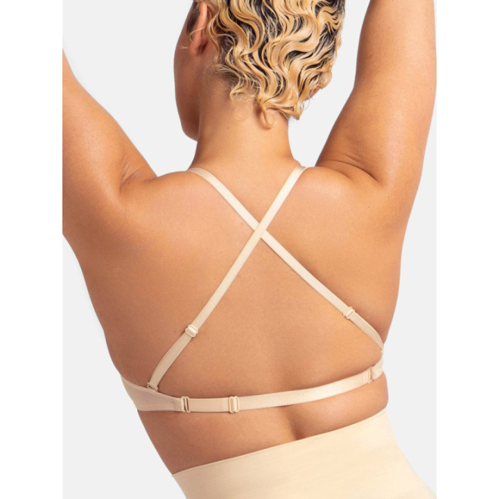 DORINA MICHELLE SOLUTION ΠΟΛΥΜΟΡΦΙΚΟ PLUNGE 3/4 CUP B-C | PUSH UP | WITH WIRE | REMOVABLE STRAPS FXPG0042MI121-BE0001 BEIGE