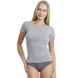 Walk Γυναικειο T-shirt από bamboo Γκρι W2203_12