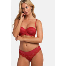 DORINA ZELINA Γυναικείο Σουτιέν Strapless με μπανέλα και ελαφρά ενίσχυση Cup B-D κόκκινο FXBA0010LA163-RD0035