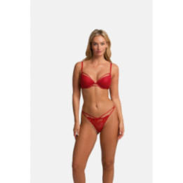 DORINA ADELINA PUSH UP PLUNGE Γυναικείο Σουτιέν Cup B ενισχυμένο με μπανέλα κόκκινο FXPG0023LA165-RD0035
