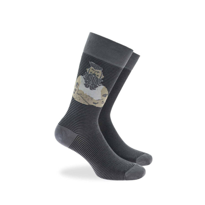 WALK Ανδρικές Κάλτσες από bamboo με σχέδιο sailor Γκρι σκούρο W304-44_10