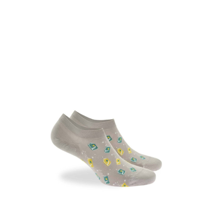 WALK Sneaker Ανδρικές κάλτσες από bamboo με σχέδιο soft drinks Γκρι ανοικτό W325-11_13