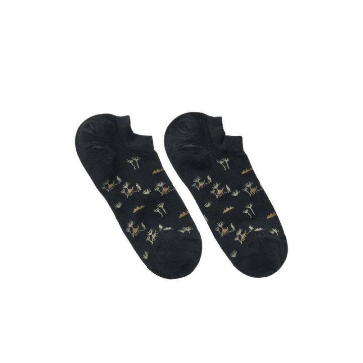 WALK Sneaker Ανδρικές κάλτσες από bamboo με σχέδιο Σαχάρα Μαύρο W325-10_02