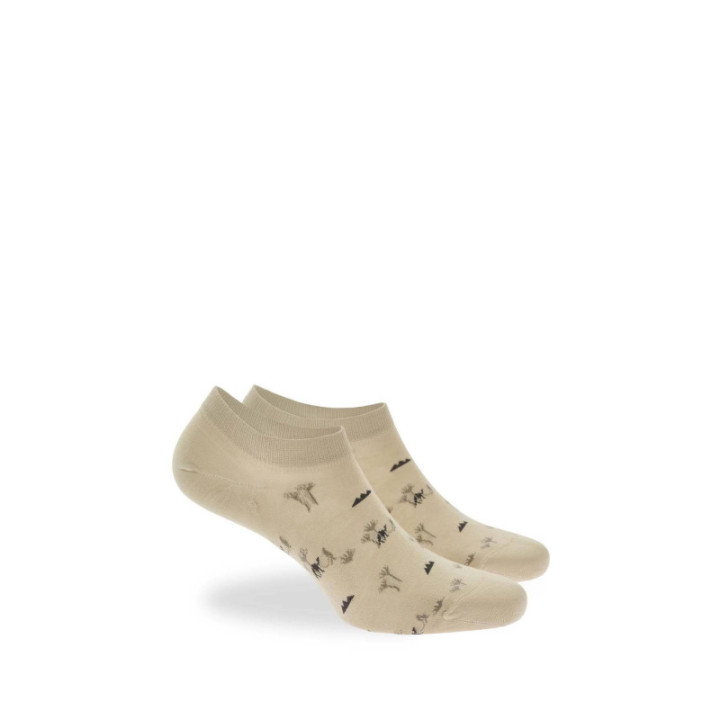 WALK Sneaker Ανδρικές κάλτσες από bamboo με σχέδιο Σαχάρα Μπεζ W325-10_19