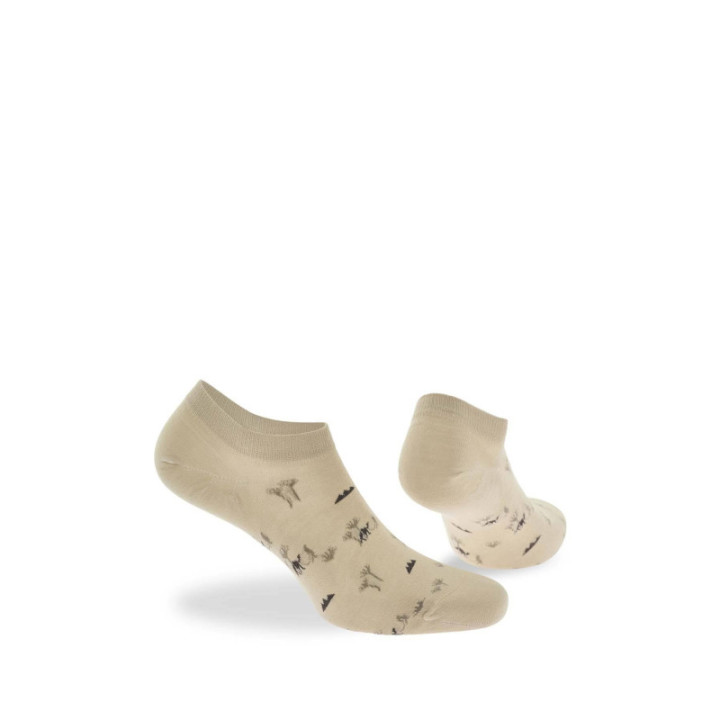 WALK Sneaker Ανδρικές κάλτσες από bamboo με σχέδιο Σαχάρα Μπεζ W325-10_19