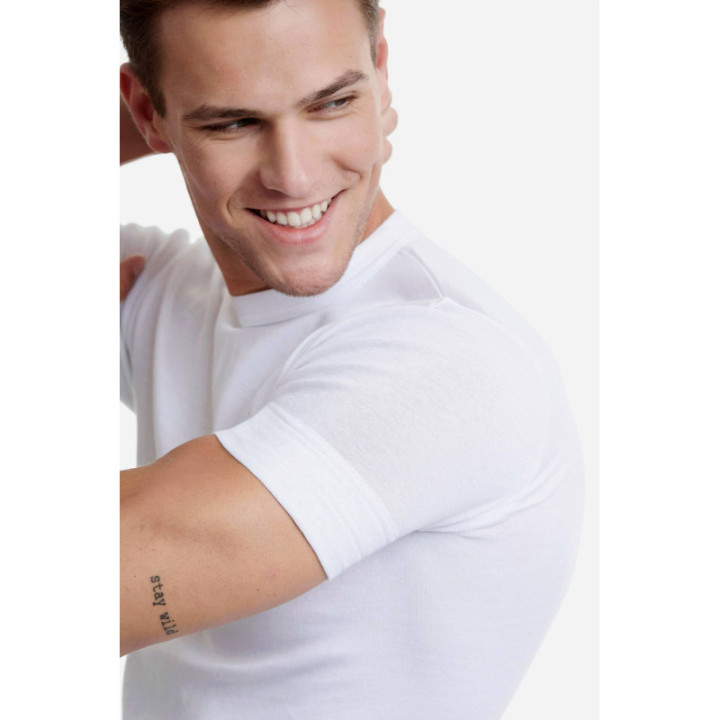 WALK T-SHIRT ΣΕΤ 2ΤΜΧ ΛΑΙΜΟΚΟΨΗ 100% COTTON W1970-2