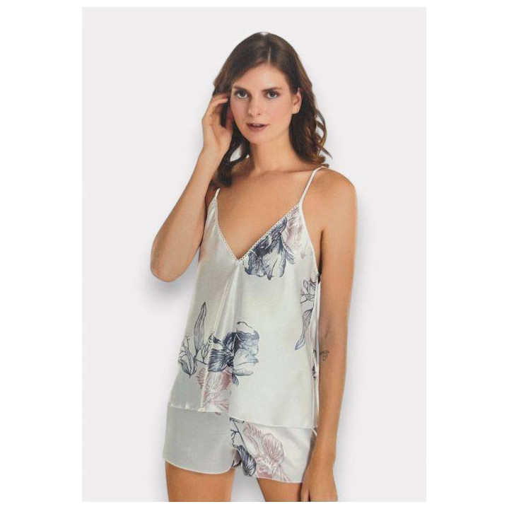 Moongirl Babydoll Satin Beautiful Orchids MG731