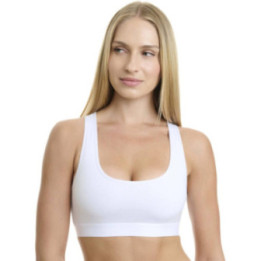 Walk Βαμβακερό bralette με λάστιχο και φαρδιά τιράντα  W2251-1