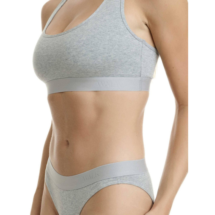 Walk Βαμβακερό bralette με λάστιχο και φαρδιά τιράντα  W2251-1