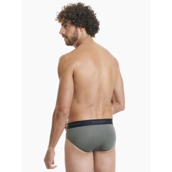 Walk Ανδρικό Σλιπ από bamboo Χακί W1775_24