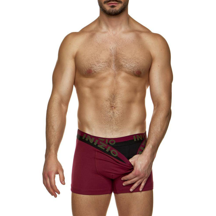 INIZIO ΑΝΔΡΙΚΑ BOXER 2ΤΕΜ. ΜΕ ΕΞΩΤΕΡΙΚΟ ΜΑΤ ΛΑΣΤΙΧΟ ΚΑΙ LOGO ΙΝΙΖΙΟ 44515 ΜΑΥΡΟ/ΜΠΟΡΝΤΟ