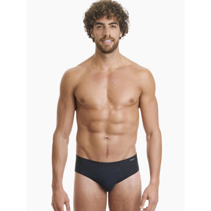 Walk Seamless Ανδρικό σλιπ από bamboo Μαύρο W1772_02