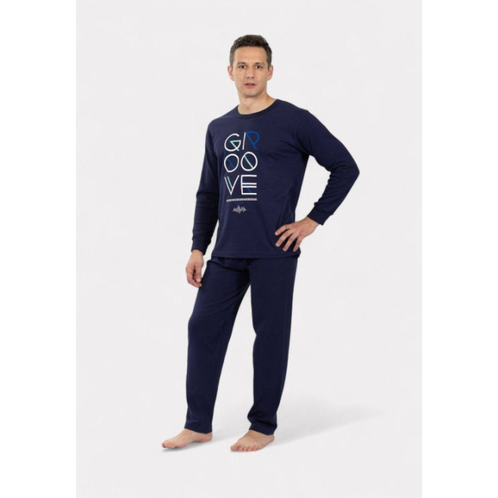 Nina Club Πιτζάμα ανδρική Groove NCM26770 Μπλε AW2025-26