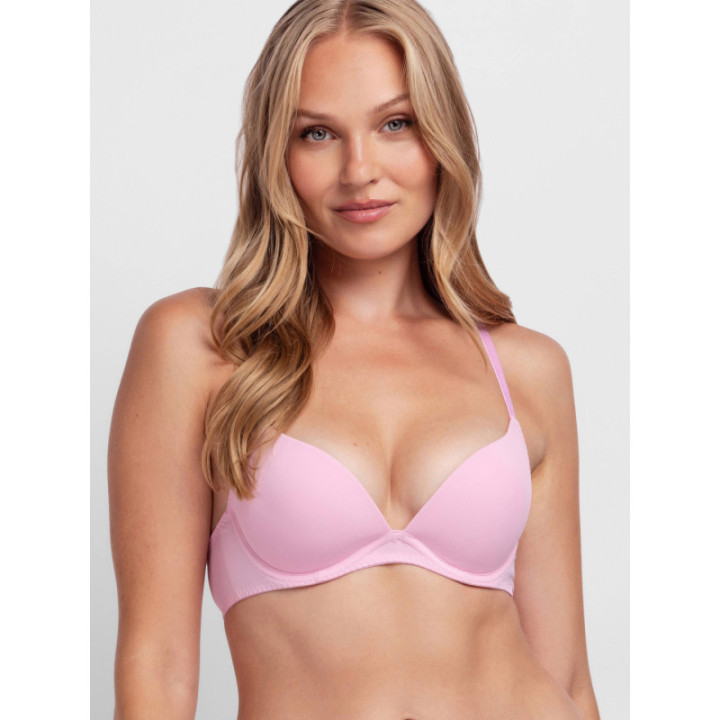 Dorina WILLA Γυναικείο Σουτιέν 2τεμ. PUSH UP PLUNGE BRA Cup-B FXPG0007LA182-2X0490 BLACK/PINK