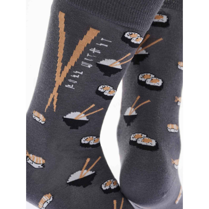 Walk Βαμβακερές κάλτσες με σχέδιο sushi Γκρι σκούρο W1064-37_10