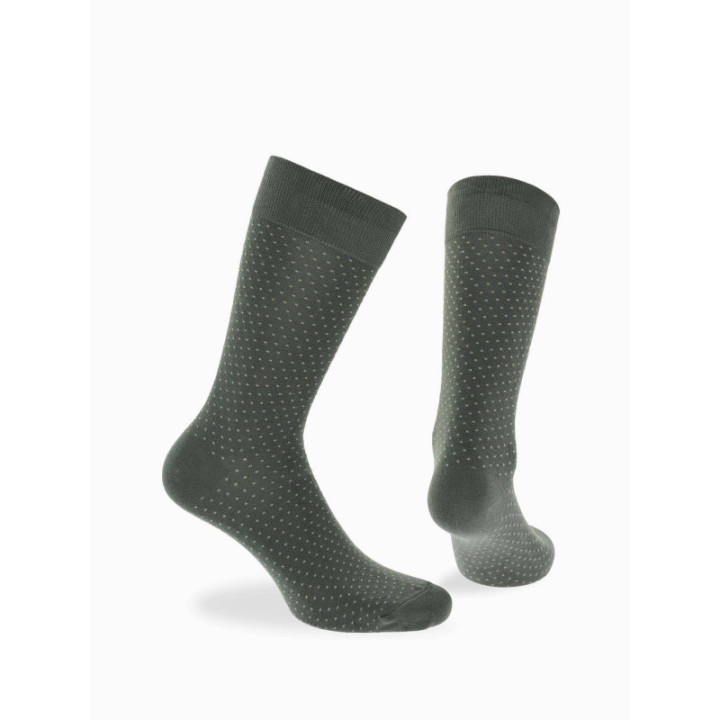 Walk Κάλτσες από bamboo με σχέδιο πουά Χακί W304-3_24
