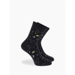 Walk Γυναικείες Κάλτσες από bamboo με σχέδιο galaxy Μαύρο W331-13_02