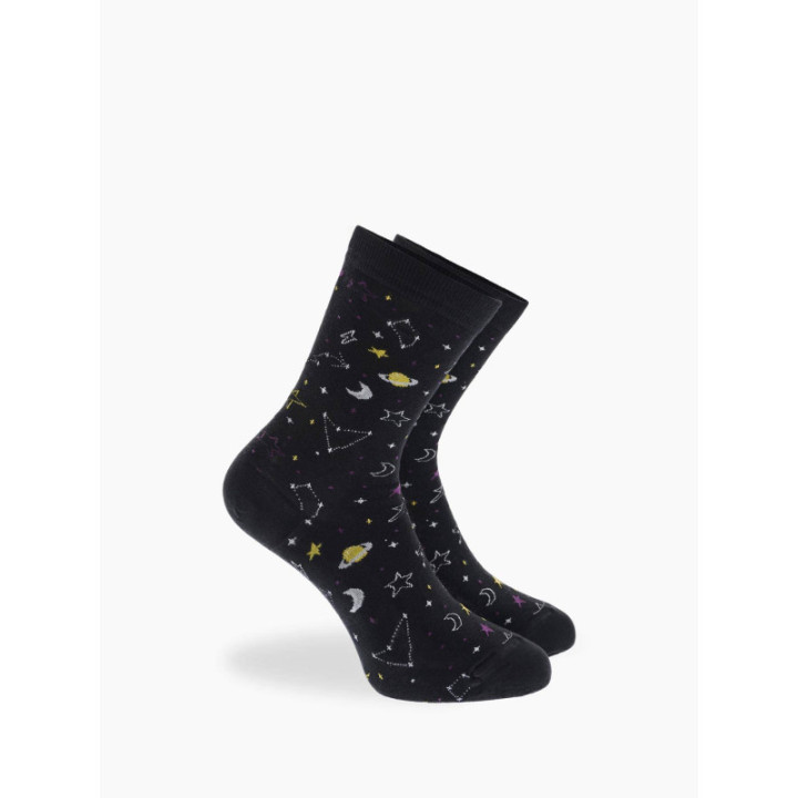 Walk Γυναικείες Κάλτσες από bamboo με σχέδιο galaxy Μαύρο W331-13_02