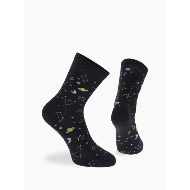 Walk Γυναικείες Κάλτσες από bamboo με σχέδιο galaxy Μαύρο W331-13_02