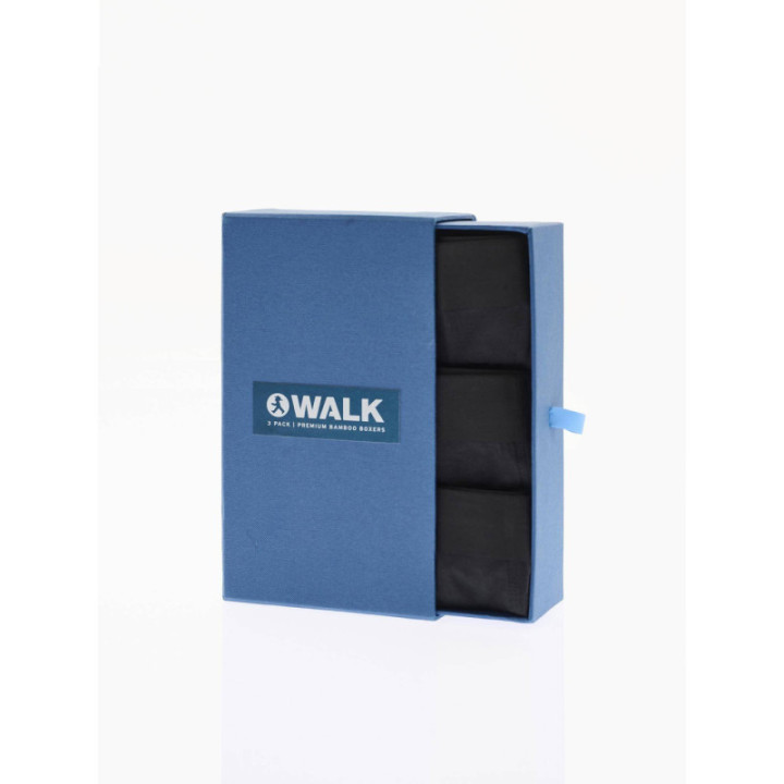 Walk Seamless μπόξερ από bamboo 3-pack giftbox Μαύρο - Μαύρο - Μαύρο BU-1_020202