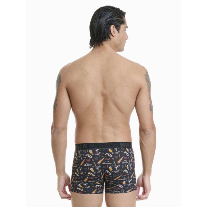 Walk Ανδρικό Βαμβακερό μπόξερ με σχέδιο Drink Multicolor W1754-10_MULTI