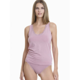 Walk Φανελάκι V-neck τοπ από bamboo με δαντέλα Σάπιο Μήλο W2207-1_61
