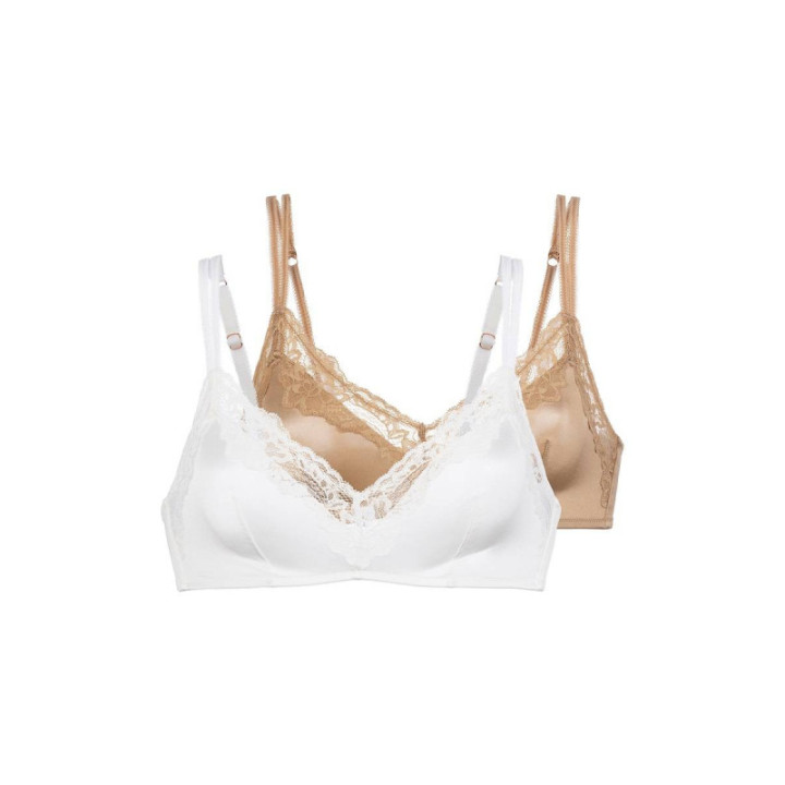 DORINA Origins Shiny Micro Γυναικείο Σουτιέν Bralette 2Τεμ. χωρίς ενίσχυση FXBR0071MI127-2X IVORY/BEIGE